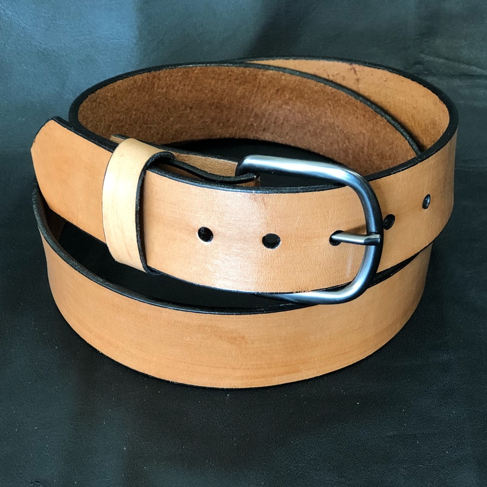 Trapp Peak Leather Natural colors Belt. New